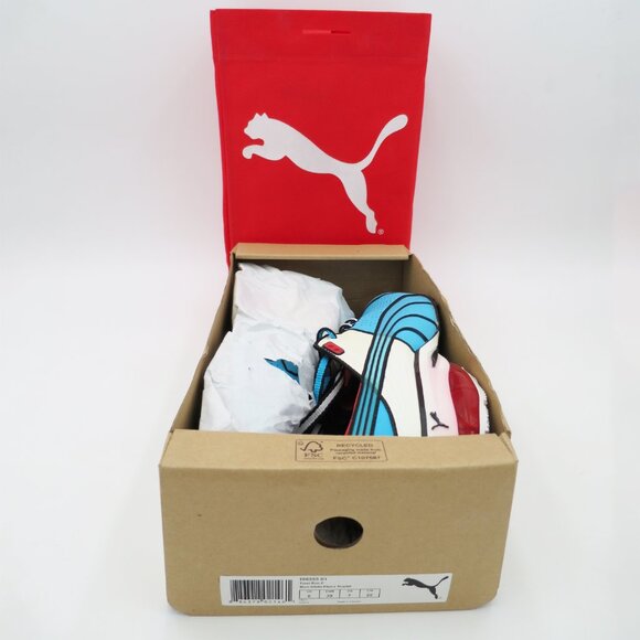 NIB Puma Toori Run C Anime-Inspired Sneaker Blue-White-Flame Scarlet Mens Size 7 - Picture 15 of 16